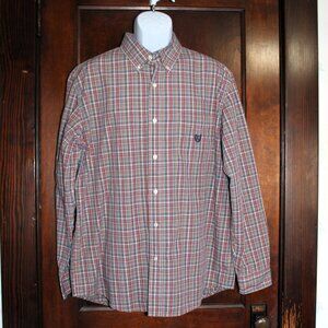 Chaps Easy Care Casual Button Down Plaid Shirt, XL